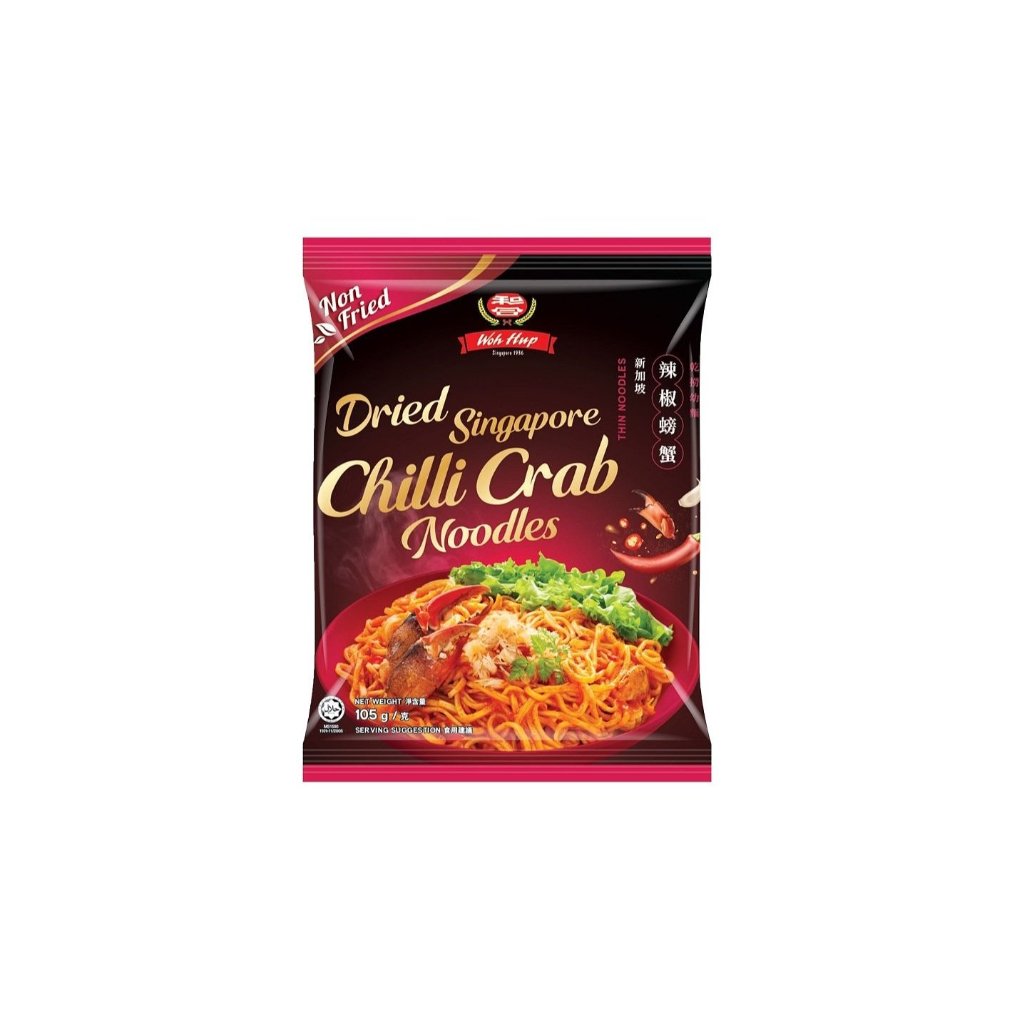 Woh Hup Dried Singapore Chilli Crab Noodles 105g (5-pack)